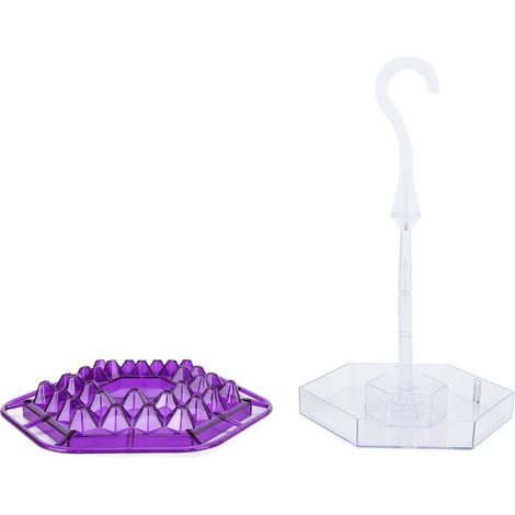 Mangeoire à oiseaux suspendue et résistante, abreuvoir pour oiseaux sauvages, décoration de jardin extérieur, violette (1/5)