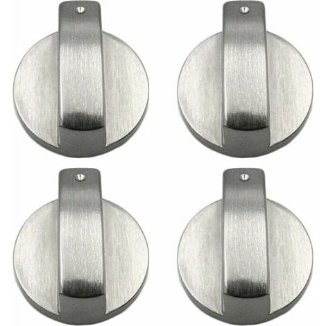 Juego de 4 perillas para cocina, perillas para estufa de gas, perillas metálicas para estufa de gas, perillas de control para estufa de gas, perillas metálicas para cocina, 6 mm (1/4)