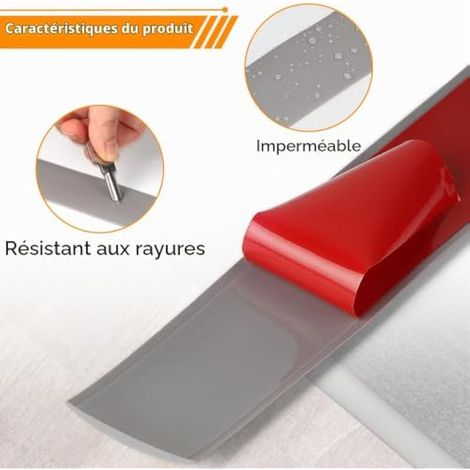 Barre de seuil adhésive grise 4 m, 4 cm de large (1/3)