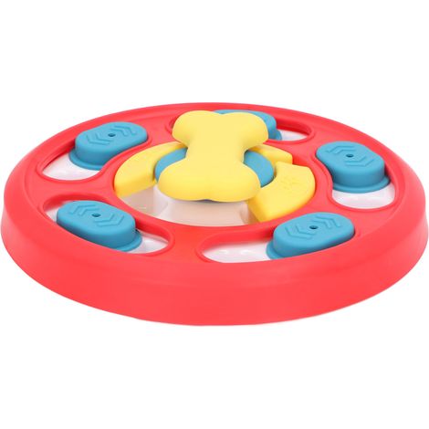 Distributeur de friandises puzzle pour chien, jouet d'entraînement intellectuel, distributeur de friandises stimulant pour chiots et soulagement de l'anxiété, rouge (1/5)