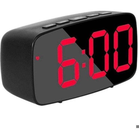 RéVeil NuméRique Intelligent de Chevet, Horloge de Bureau USB de Voyage à LED Rouge avec RéPéTition de TempéRature de Date (1/4)