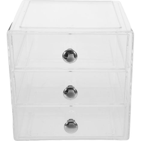 mit und Griff 3 lagige Aufbewahrungsbox Acryl Stapelbarer