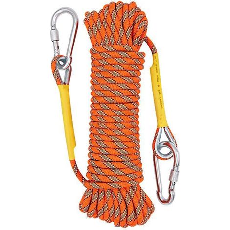 1 Corde d'escalade,20m,statique,13 âmes,mousquetons,alpinisme,sauvetage,travail hauteur- (1/5)