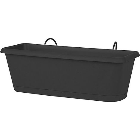 Jardineras Chorus 50cm Bandeja y Suspensión Incluidas Gris Antracita - Eda
