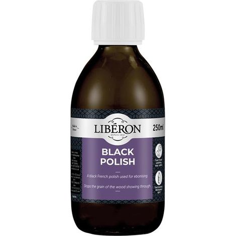 Liberon Black Polish 250ml - High-Quality Furniture and Wood Finish for a Smooth, Lustrous Surface