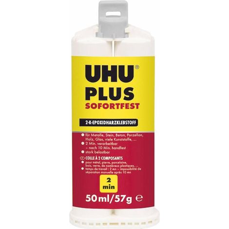 UHU Plus Colla 2 componenti presa ultra rapida trasparente