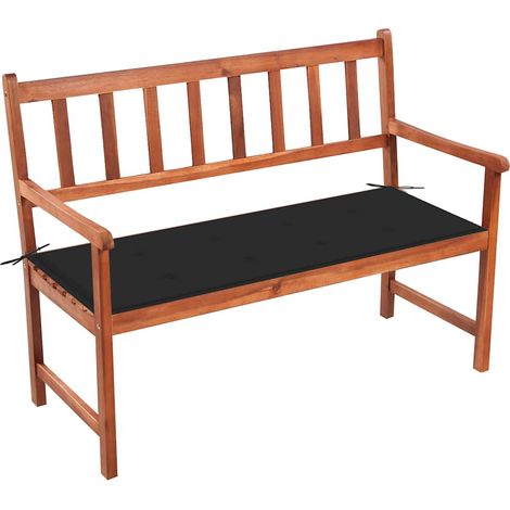 Banc de jardin  Banc d'extérieur Banquette avec coussin 120 cm Bois d'acacia massif 36980 (1/5)