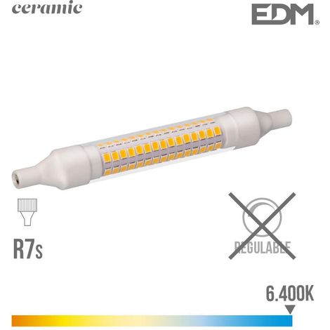 Lineare EDM-LED-Glühbirne 118 mm R7S 9 W 1280 lm 6400 K Kaltlicht Ø1,6 x 11,8 cm