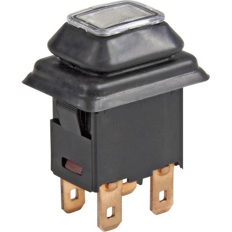 Marquardt 1683.8101 1683.8101 Druckschalter 250 V/AC 16 A 1 x Ein/Aus rastend (L x B) 21 mm x 15 mm