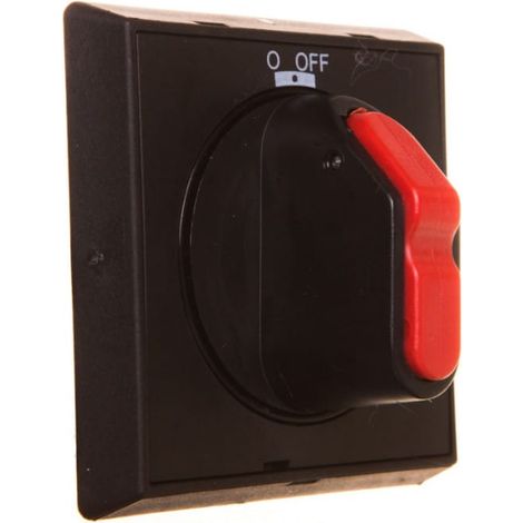 Pomo intermedio de metal negro IP65 con cerradura para OT16-125FT OHBS2RJ 1SCA105232R1001