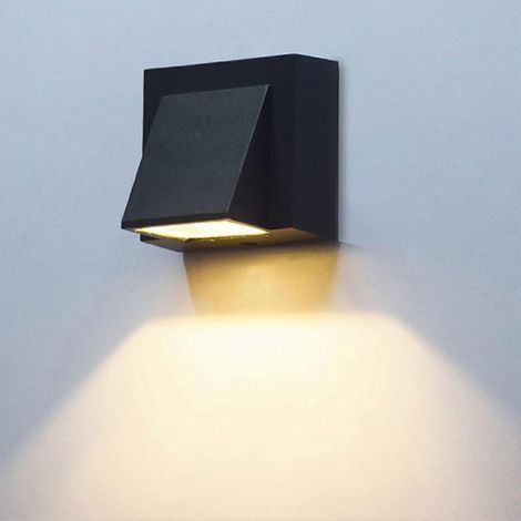 Applique murale extérieure en alliage d'aluminium, IP65, 5 W, COB, lumière chaude 770 lm, sans scintillement, 85265V, pour couloir ou cour. (1/5)