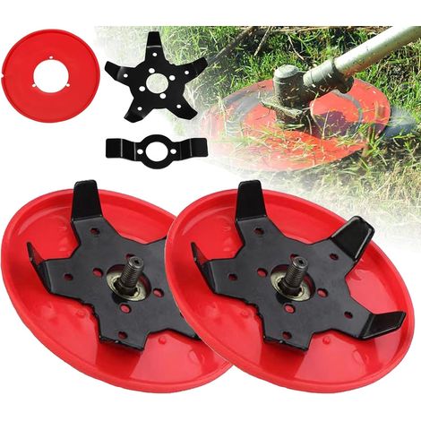 Set of 2 Universal Brush Cutter Heads, New 2024 Weed Control Unit, Brush Cutter Accessories, Wire Brush Cutter Weed Control Brush (1/5)