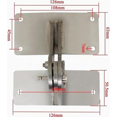 Charnière couvercle barbecue fumoir charbon bois inox coffre voiture lourde portable viande poisson Acier inoxydable 304 (1/4)
