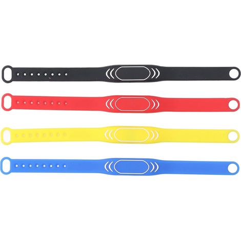 Bracelet NFC T5577ID Bracelet en Silicone pour Contrôle d'accès, Ascenseur, Système de Présence - 4 Couleurs Disponibles (1/4)