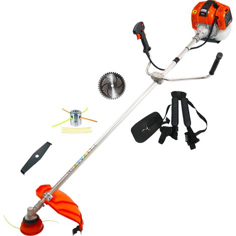 Decespugliatore a Scoppio 48cc Barra Fissa 28mm + Disco widia 40 + Testina Alluminio + Disco Trituratore