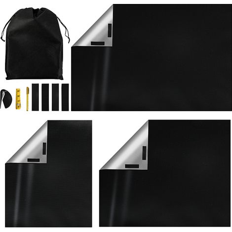 Randaco Tenda oscurante 145x200 cm – Oscuramento totale per finestre – Senza fori – Pellicola oscurante da tagliare – Camera da letto e cameretta