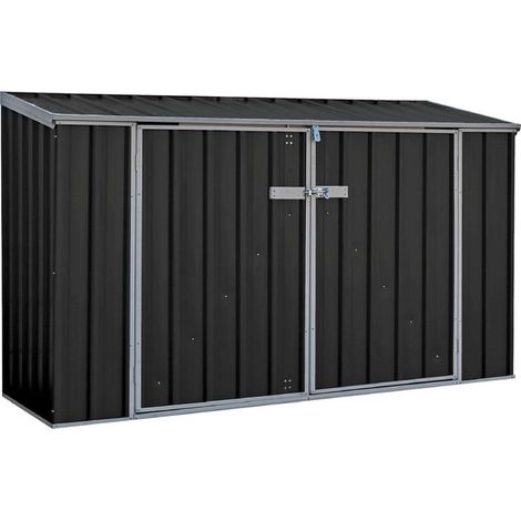 Absco 2.26 x 0.78 m Monument Bike Store - Metal - L78 x W226 x H131 cm - Dark Grey