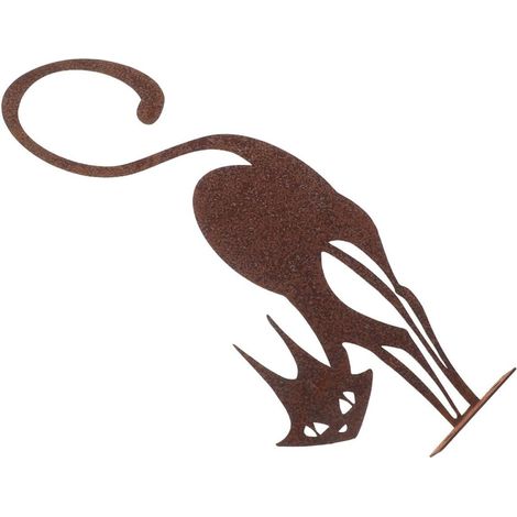 Gartendekoration Rostige Metallkatze aus Eisen für den
