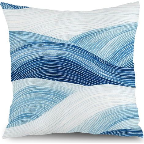 Housse de coussin carreaux printemps, décoration salon élégant,40×40cm (1/5)
