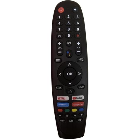 Remplacement Smart Tech telecommande pour telecommande Smart Tech TV 24HA20T3 32HA10T3 32HA10V3 43QA20V3 43UA10V3 43UA20T3 50UA10V3 50UA20T3 55QA20V3 （Pas de Fonction vocale）