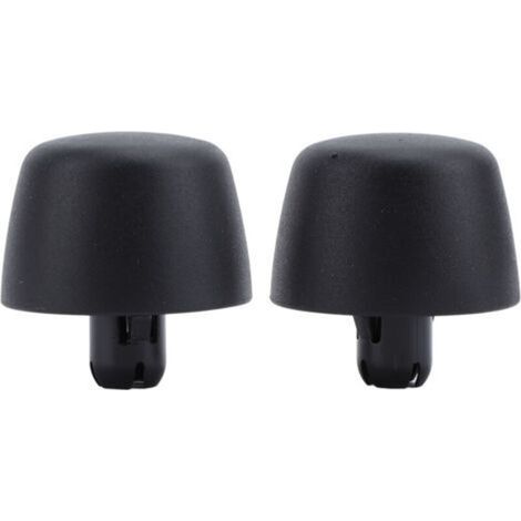 2x Schwarze Gummi-Motorhaubenpuffer, einfache Montage, Motorhaubenpolster 55395650AD für Wrangler JK One (2007–2018) – Crezuo