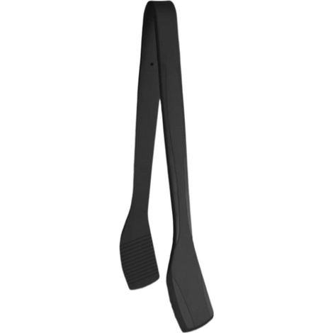 Pinzas de cocina - Pinzas espátula - Cocina y repostería - Silicona resistente al calor - 26 cm - Negro (1/5)