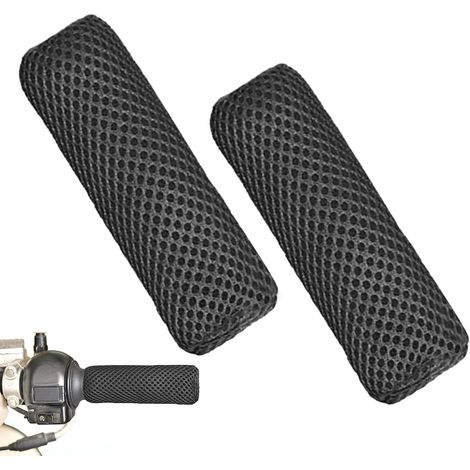 Poignées de vélo – Housse de guidon en soie glacée – Gants d'été respirants pour moto, revêtement antidérapant avec design 3D, accessoire d'équitation, protection universelle pour VTT et scooter (1/5)