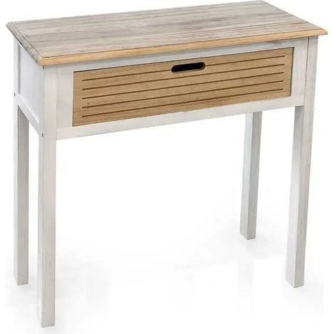 Consolle in legno con 1 cassetto 75x30x75 cm
