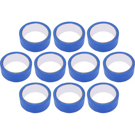 10 Rolls Painters Tape Bulk Blue Wall Paint Multi Surface Masking Trimming Home Decoration (1/5)