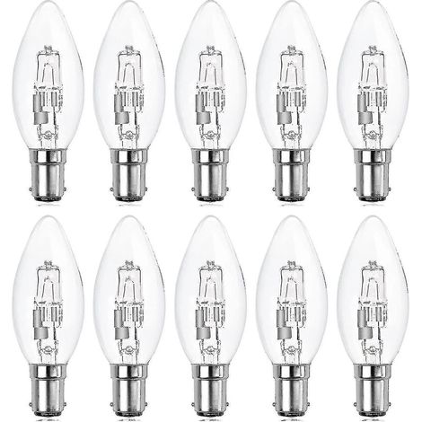 Lot de 10 ampoules halogènes B15d à intensité variable, 42 W, culot C35, ampoule basse consommation, petit culot à baïonnette. (1/5)