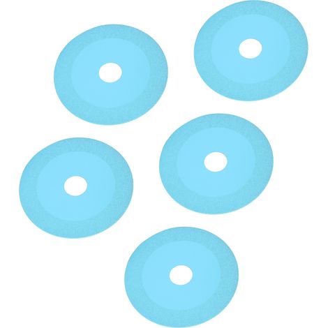5 disques à découper le verre de 100 mm (4 pouces), disques diamantés ultra-fins pour le polissage du verre, des bouteilles de vin et des carreaux bleus. (1/5)