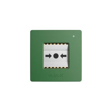 Ajax ManualCallPoint Jeweller Verde – Pulsante Manuale Wireless per Allarmi e Scenari di Emergenza - 87639