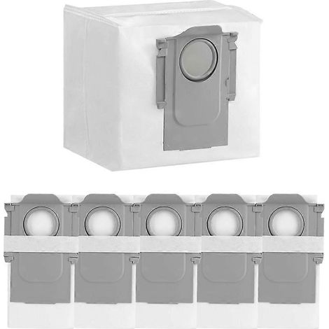 Lot de 6 aspirateur sacs à poussière pour Roborock S8 Pro Ultra, S7 MaxV Ultra, S8 Pro Ultra, S8+ Robot aspirateurs (1/5)