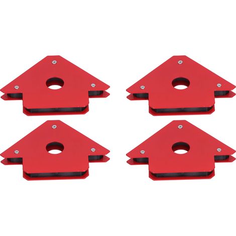 4 Pièces Positionneur de Soudage Magnétique 25lb avec Angles Multiples 45° 90° 135° 180° pour Acier Inoxydable