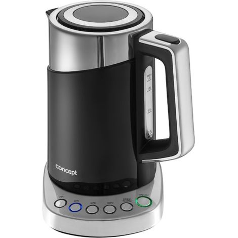 Concept - Wasserkocher, Volumen 1,7 l, mit Temperaturregelung, 2200 W, schwarz rk3171 (1/5)