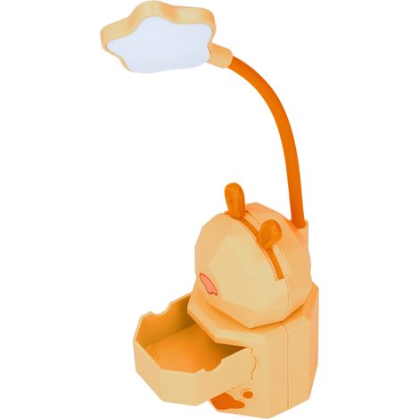 Flexible Stehlampe mit Cartoon-Motiv für Schüler, augenschonende Schreibtischlampe mit warmem Licht, USB-aufladbar, Nachtlichtfunktion, praktische Aufbewahrungsmöglichkeit, integrierter Akku (Modell 5 (1/5)