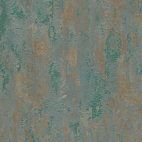 Havana Green Distressed Industrial Metallic Wallpaper Paste The Wall
