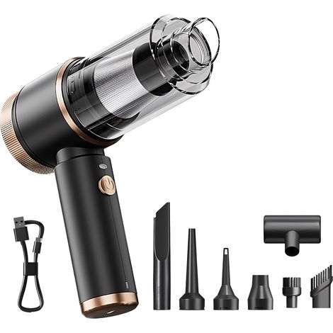 Aspirateur à Main, 5500Pa Aspirateur Voiture, 4 en 1 Aspirateur sans Fil avec buse Multifonction, idéal pour la Voiture, la Maison, Les Animaux domestiques et Le Bureau (1/5)