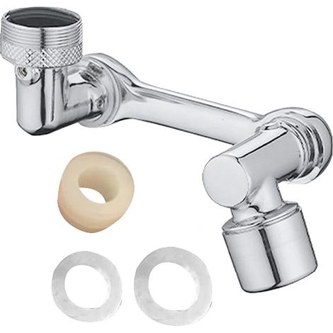 Grifo doméstico universal de doble velocidad, antisalpicaduras, 1,6 MPa, rotación de 1080°, con brazo elevador robótico y extensión para baño. (1/2)