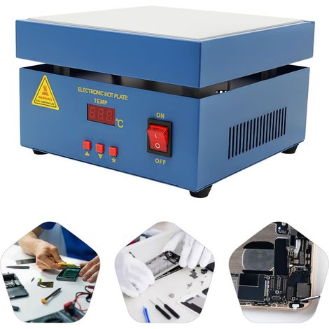 Plaque chauffante 800W pour station de soudure avec écran LCD, 50-400℃ Réglable (1/5)