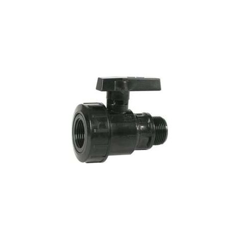 VALVOLA SFERA FILETTATA MASCHIO/FEMMINA CON GHIERA IN POLIPROPILENE - MF 1"1/4