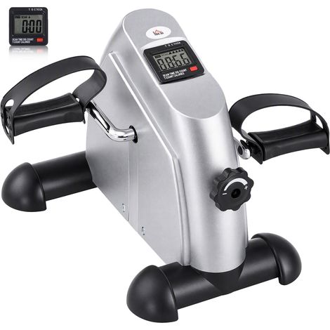 mini vélo d'appartement HOMCOM Plastique 39x40x31cm Gris (1/5)