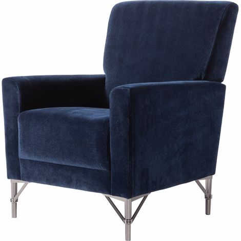 Poltrona imbottita in tessuto colore Blu - Sirio