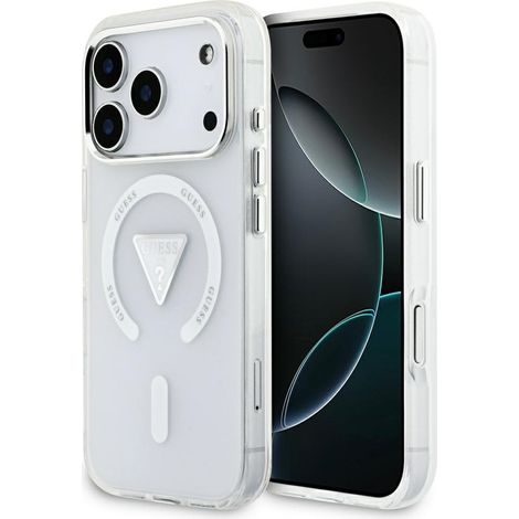 Custodia Guess IML Gradient Triangle Logo MagSafe per iPhone 17 Pro trasparente (1/5)