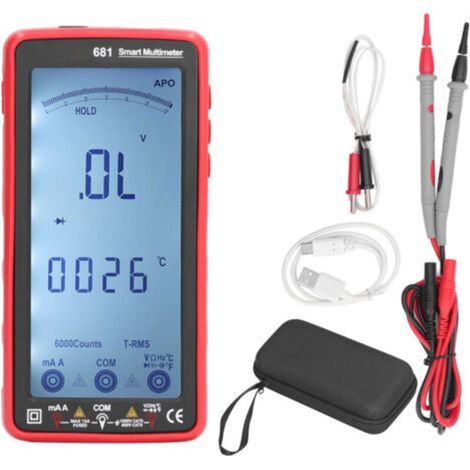 Multimètre sans contact NCV anti-brûlure automatique avec écran LCD intelligent et voltmètre-ampèremètre (1/5)