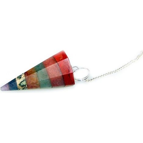 Pendule à 7 tranches de style chakra- Vendu par 1 (1/2)