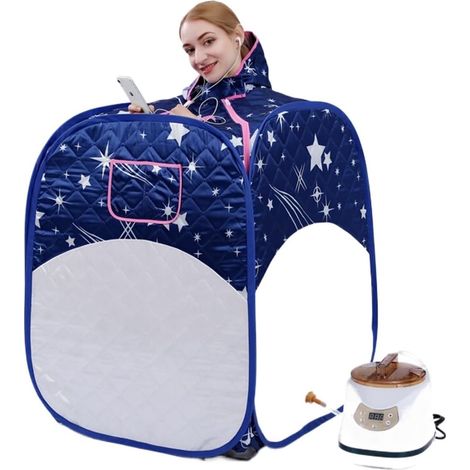 Kit de sauna portatif Générateur de vapeur portatif du sauna 3.0L 1500W, tente personnelle se pliante de vapeur de sauna de station thermale de télécommande intellinte Tente de sauna personnelle pour (1/5)