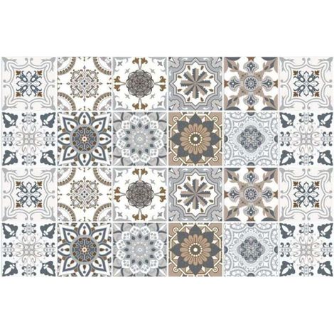 Carreaux autocollants 20x20 cm style industriel pour crédences de cuisine imitation brique, 24 stickers muraux, carreaux muraux autocollants à motif carrelage, panneaux adhésifs en PVC pour salle de b (1/4)