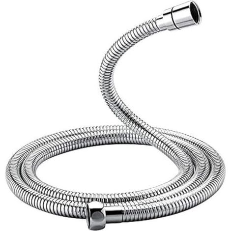 Tubo doccia in acciaio inox da 1,5 m, tubo di ricambio, tubo doccia anti-groviglio, adatto per la doccia, la pulizia del WC, il bagno degli animali domestici, colore argento.