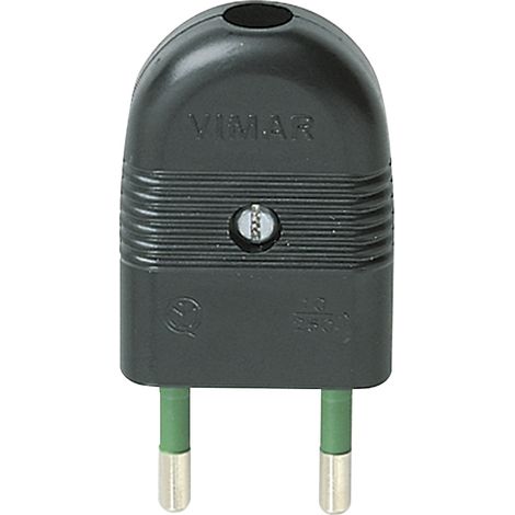 VIMAR - 01020 2P 10A Axialstecker schwarz
